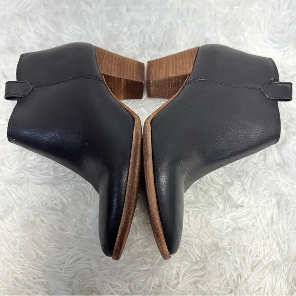 Madewell Black Leather Billie Ankle Boots Booties w/side zipper Sz.8.5 - Picture 6 of 9